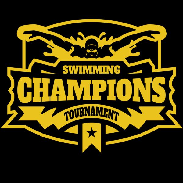 Champions Swimming Tournament logo template Thumbnail